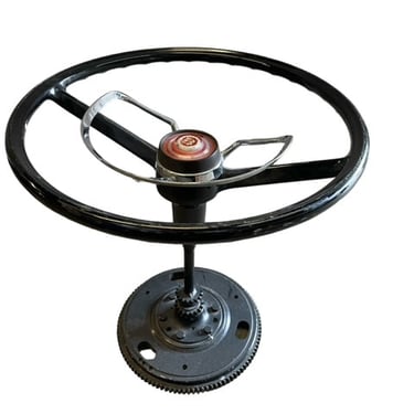 Wolseley British Horn Ring Steering Wheel Side End Table EK221-111