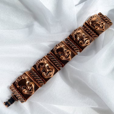 1980s Renoir Copper Mask Bracelet