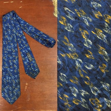 Vintage 1930’s, Argence, Silk, Brush Stroke Design Swing Tie, Unlined, 1930’s tie, Vintage Clothing 