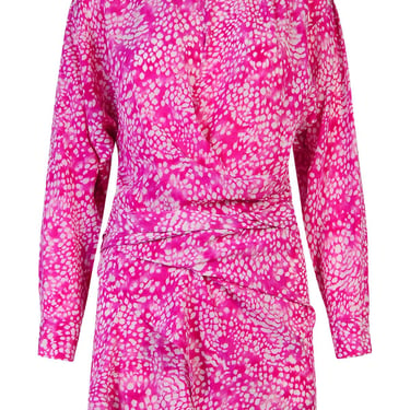 Isabel Marant 'Habla' Dress In Fuchsia Silk Blend Woman