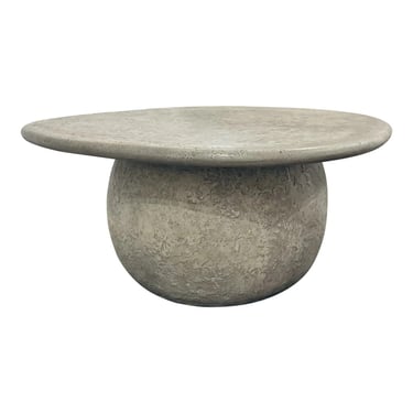 Organic Modern Indoor/Outdoor Gray Fiber Clay Britney Cocktail Table