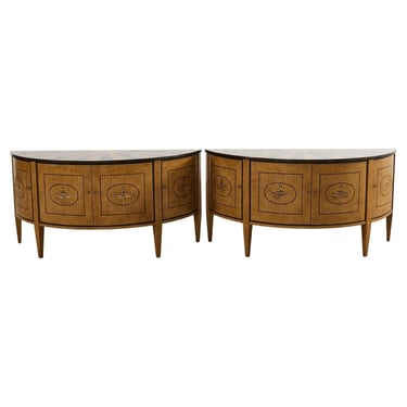 Pair of Rose Tarlow Demilune Adam Sideboard Cabinets