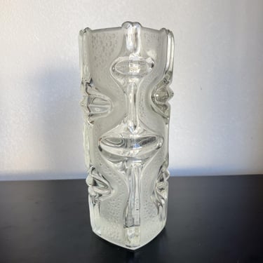 1960s Czech Bohemia Art Glass Vase 