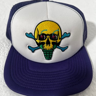 Ice Cream Skully Trucker Snapback Hat DEPT1