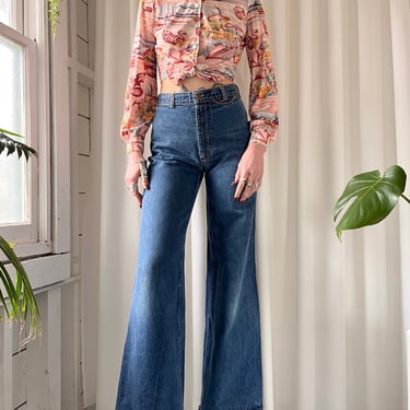 70s High Waist Wide Leg Jeans