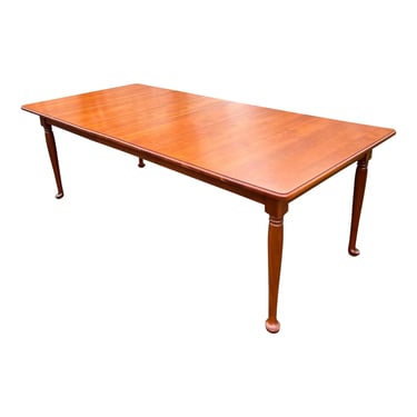 Tom Seely Solid Cherry Queen Anne Dining Table With 2 Leaves 