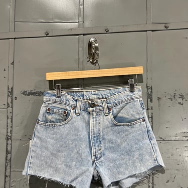 28” 80s Levi's red Tab Distressed and Repaired Daisy Duke Cutoff Shorts Jorts Booty Cheeky 