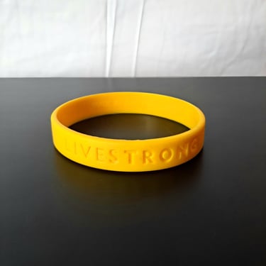 Vintage 2000s Yellow Livestrong Jelly Bracelet for Adults 