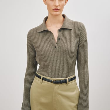Ramona Polo Sweater - Army Green