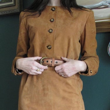 1980'S Suede Gucci Dress and Belt sz M 