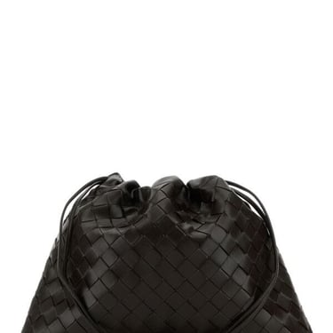 Bottega Veneta Woman Dark Brown Leather Medium Clutch