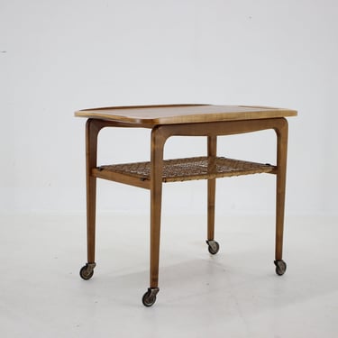 1970s Beech Serving Cart by Drevotvar, Czechoslovakia / Vintage Cart / Mid-century / Brown Colour / 