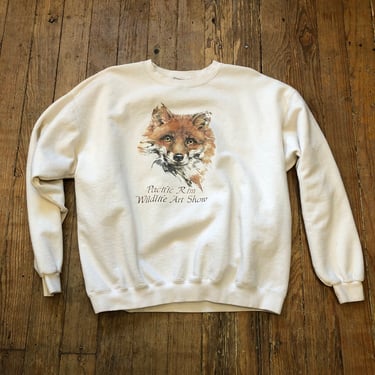 1990s Wildlife Lee Heavy Cotton Sweatshirt Large 