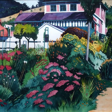 Jon Carsman, Garden Fantasy, Watercolor 