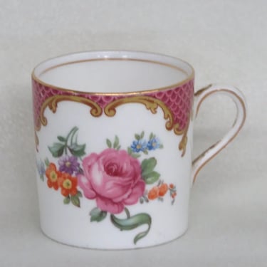 Aynsley England Bone China Pink Floral Small Demitasse Espresso Cup 3698B