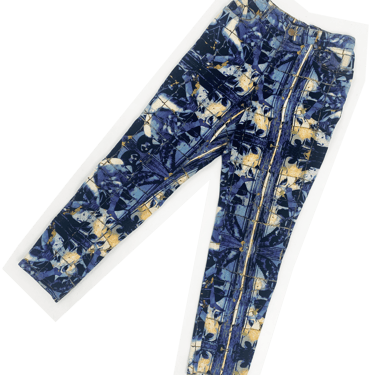 Jean Paul Gaultier 90s blue printed jeans