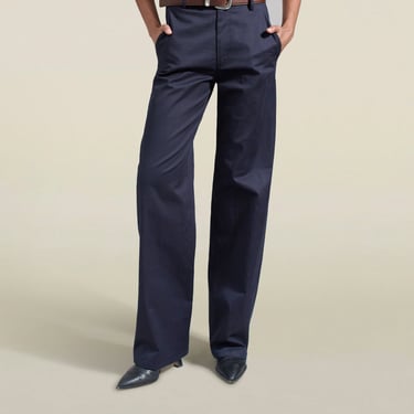 Column Leg Trouser Navy