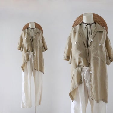 silky golden blouse - m 
