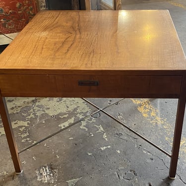 Low Square End Table w Iron X Support
