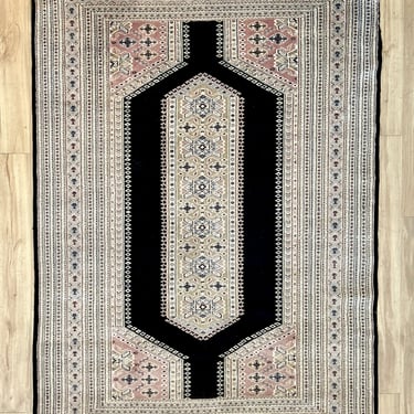 Vintage 5' x 8' Afghan Hand Knotted Rug