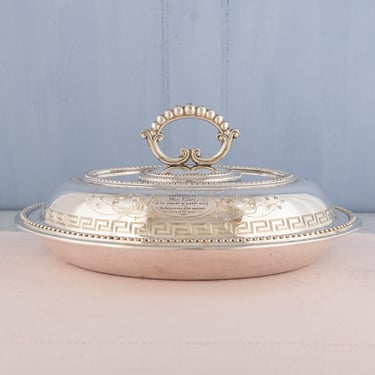 Antique English Silverplate Covered Dish