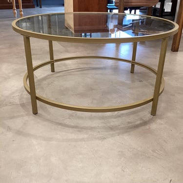 Round Brass Coffee Table