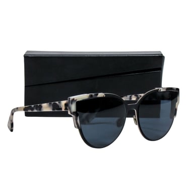 Christian Dior - Black & Cream Tortoise Cat Eye Sunglasses