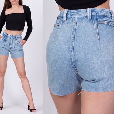 90s High Class Streetwear Jean Shorts - XXS, 23" | Vintage Cutoff Denim Petite Mom Shorts 
