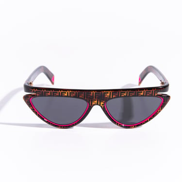 FENDI Tortoise Shell/Pink Triangle Sunglasses