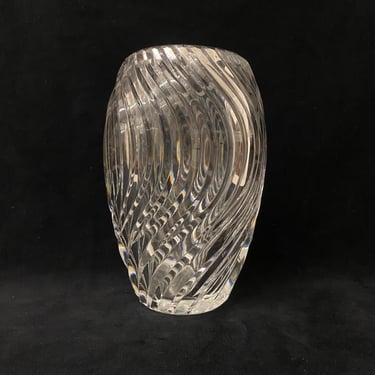 Heavy Crystal Swirl Vase (AS IS)