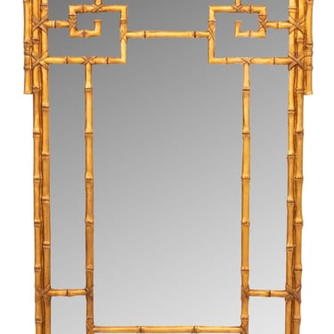 Faux Bamboo Gilt Mirror