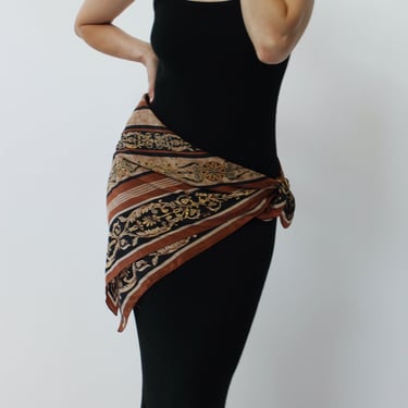 Beautiful Vintage Embellished Silk Scarf