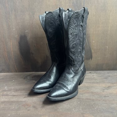 Justin Black Leather Boot