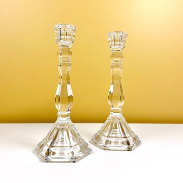 Pair of Tiffany & Co Crystal Candle Holders 
