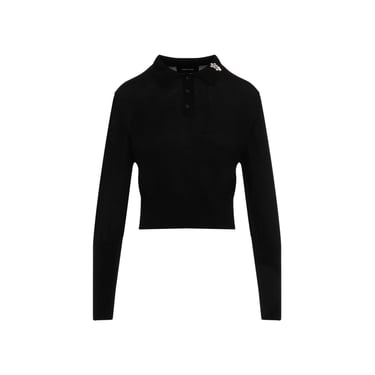 Simone Rocha Women Simone Rocha Merino And Silk Knit Polo Cardigan