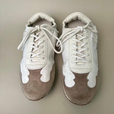 Tory Burch Sneakers Women's Size 10 White Beige Suede Low Top Comfort Shoes | Classic Sneakers | Gifts For Her | Vintage Sneakers 