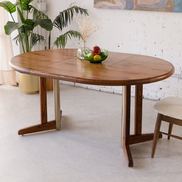 Oak Oval Dining Table with Leaf