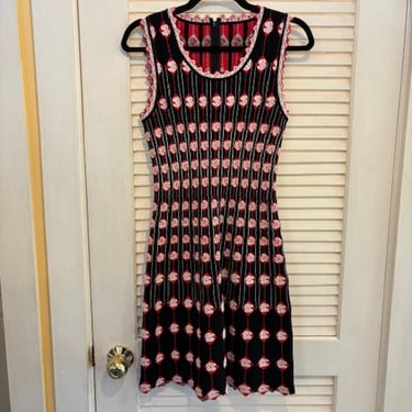 Private Lisiting Alaia Red Navy Sleeveless Knit Dress