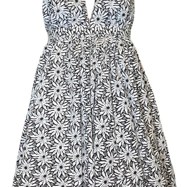2010 Gaultier for Target Black & White Floral Halter Dress, New Old