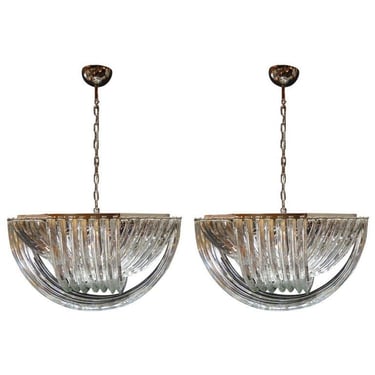 Pair of Chandeliers by Alberto Donà. Made in Italy 2000's.