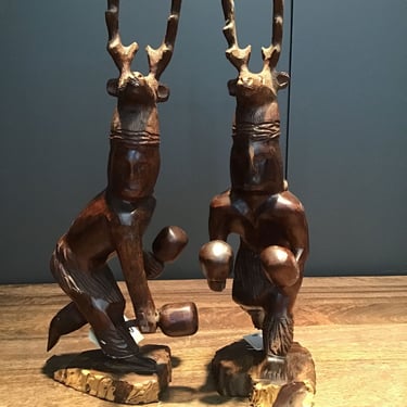 Deer Dance Wood Statues (Seattle)