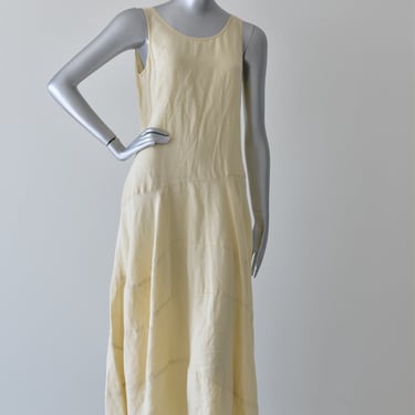 1980's | Dries Van Noten | Buttercream Maxi Dress 
