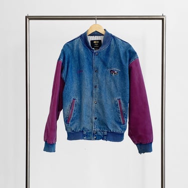 Denim Varsity Style Jacket