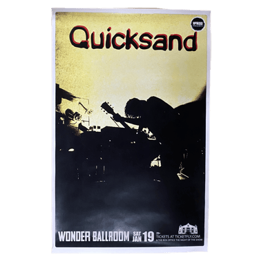 Quicksand "Wonder Ballroom" Title Fight 2013 Winter Tour Poster