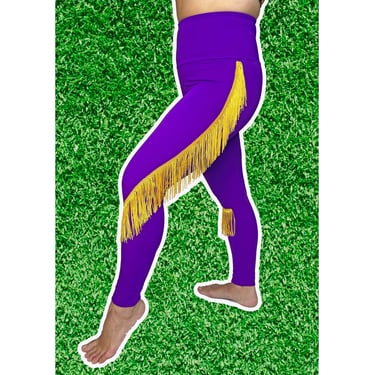 Minnesota Vikings Leggings-Vikings Fringe Leggings-Vikings Football Leggings-Yoga Leggings-Fringe Leggings-Drag Queen Costume 