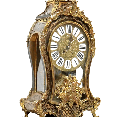 Antique Clock, French Louis XIV Style Boulle Work Bracket, Ormolu, Bronze, 1800s