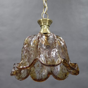 1980s Large Murano Glass Pendant Light, Italy / Mid-century / Vintage Light / 