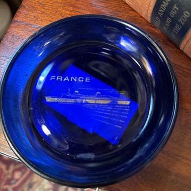 France cobalt dish