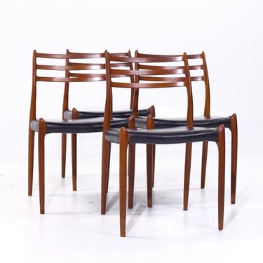 Niels Moller Model 78 Mid Century Danish Teak Dining Chairs - Set of 4 - mcm 