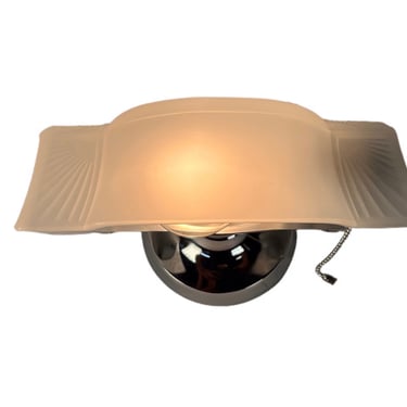Vintage 1930s Art Deco Bathroom Vanity Light Wall Sconce Polished ...